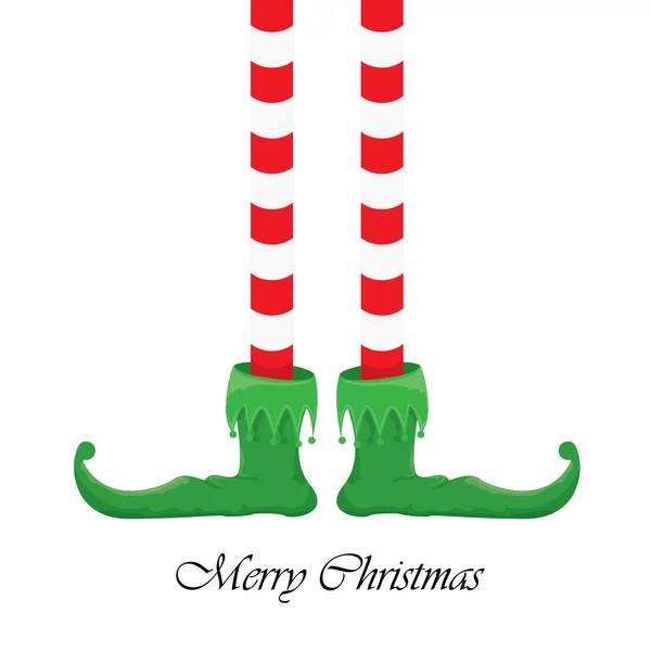 Noel karikatür elfs bacaklar beyaz arka plan üzerinde