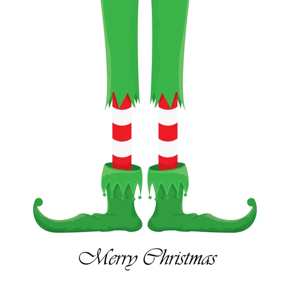 Noel karikatür elfs bacaklar beyaz arka plan üzerinde