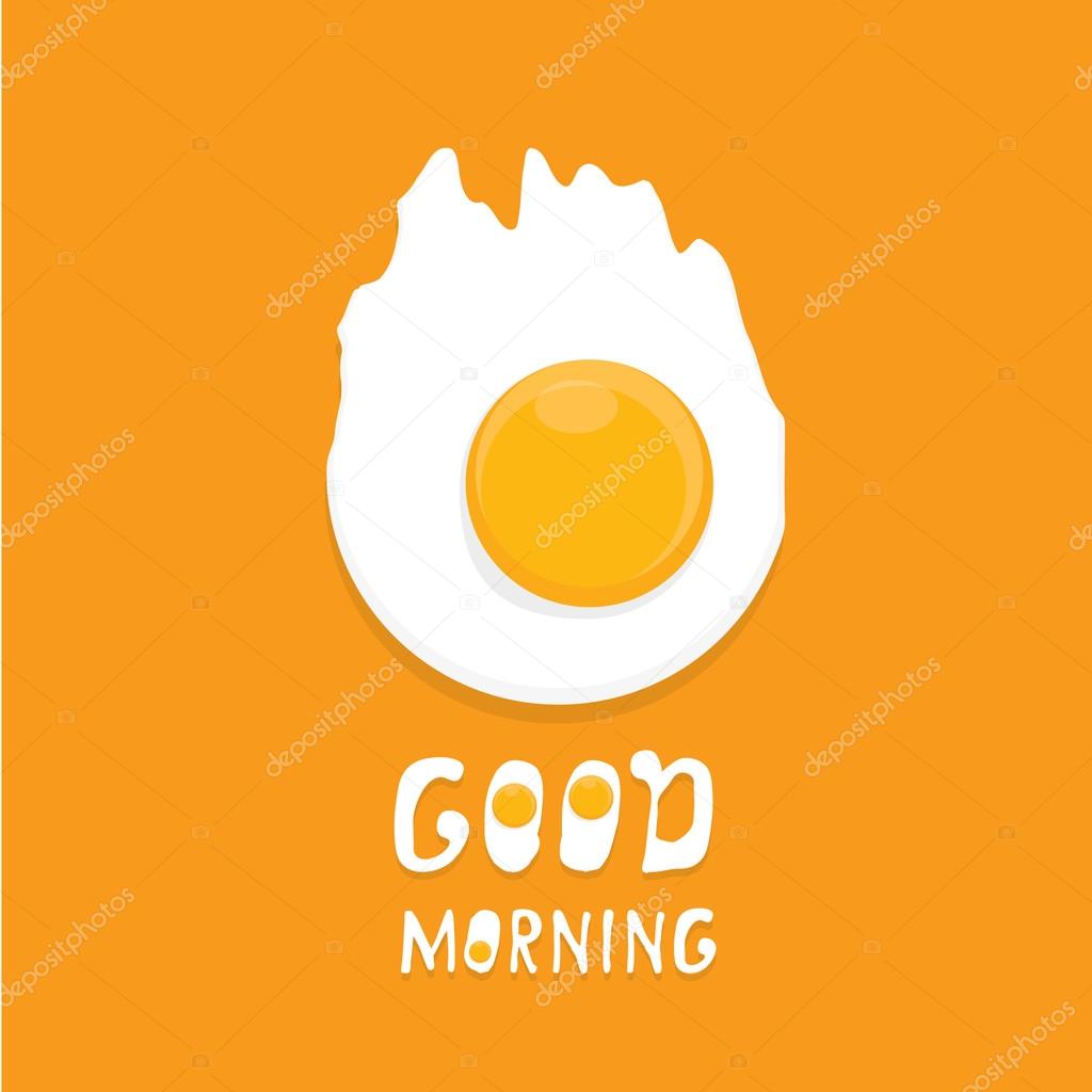 Fried Egg vector . good morning concept.