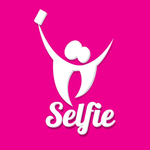 Tomar foto selfie en el icono del concepto de teléfono inteligente — Archivo Imágenes Vectoriales