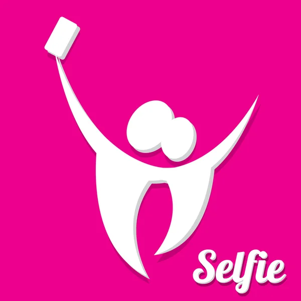 Nemen van Selfie foto op slimme telefoon concept pictogram — Stockvector