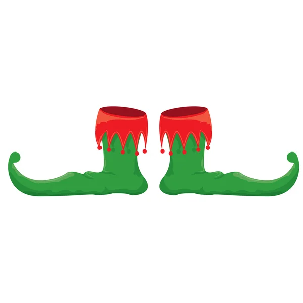 Chaussures d'elfe de Noël. illustration vectorielle — Image vectorielle