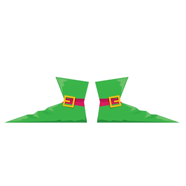 Christmas elf shoes. vector illustration — Stock Vector