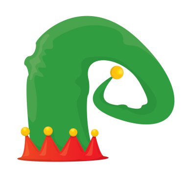 Noel elf şapka. vektör çizim