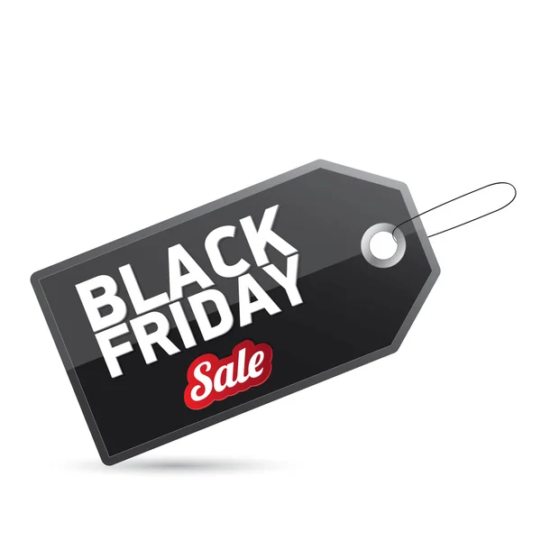 Etiqueta de vendas Black Friday. Ilustração vetorial — Vetor de Stock