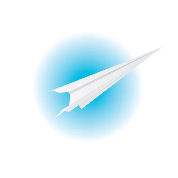 Paper airplane in  sky — Stock Vector