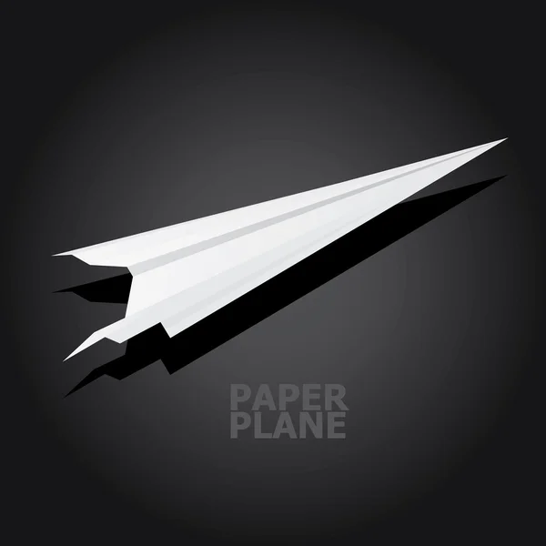 Papierflugzeug am Himmel — Stockvektor