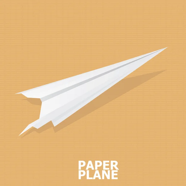 Avión de papel en el cielo — Vector de stock