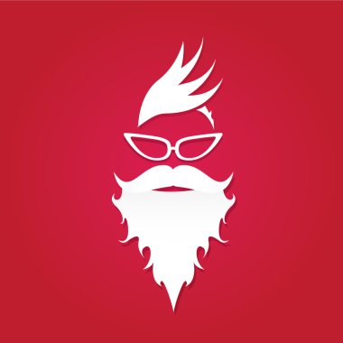 Noel hipster tebrik kartı