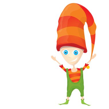 vektör karikatür şirin mutlu Noel elf