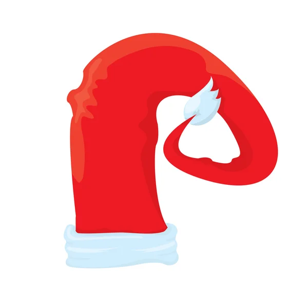 Vector Santa hat icon isolated on white. santa hat — Stock Vector