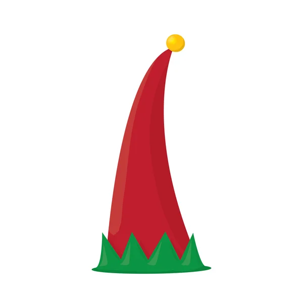 Christmas elf hat. vector illustration — Stock Vector