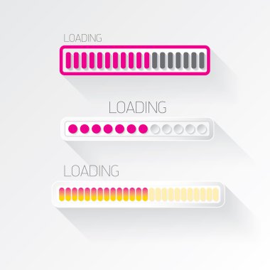 vektör düz beyaz modern tasarım ilerleme çubuğu