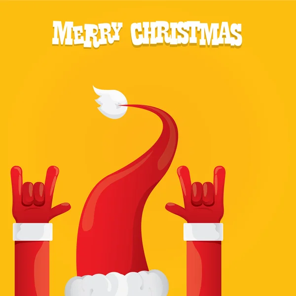 Santa Claus rock n roll ikonen vektor illustration. — Stock vektor