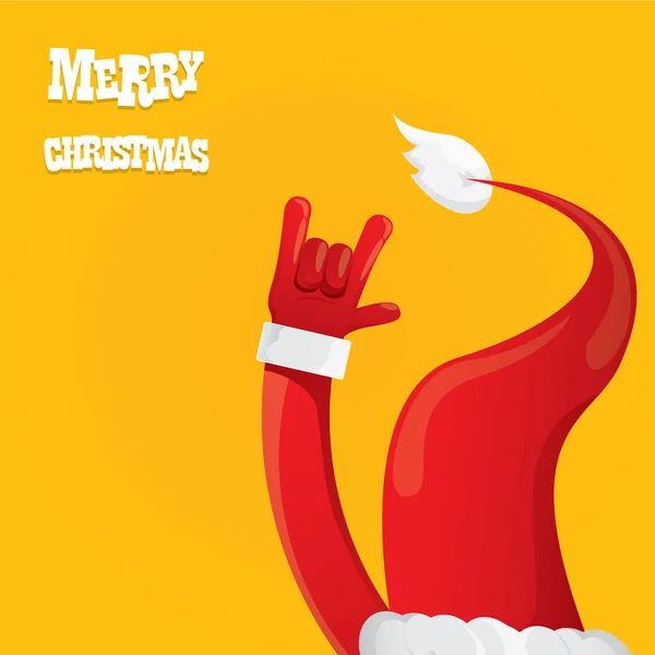 Santa Claus Rock n Roll Ikone Vektor Illustration. — Stockvektor