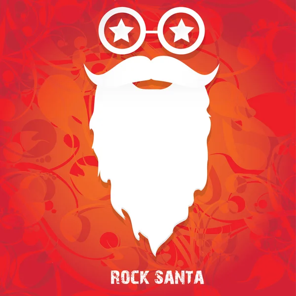 Рождественская борода Санта Клауса — стоковый вектор
