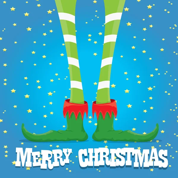 Kerst cartoon elfs benen — Stockvector