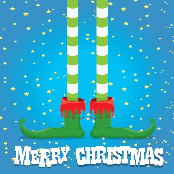Christmas cartoon elfs legs — Stock Vector