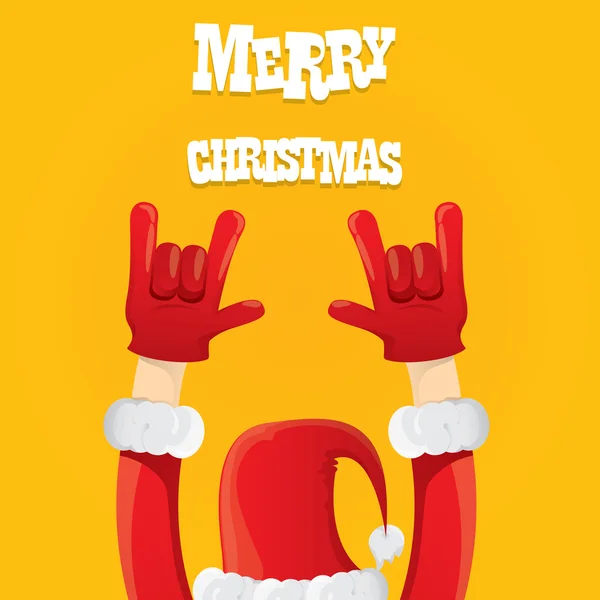 Papai Noel rock n roll vetor ícone gesto —  Vetores de Stock