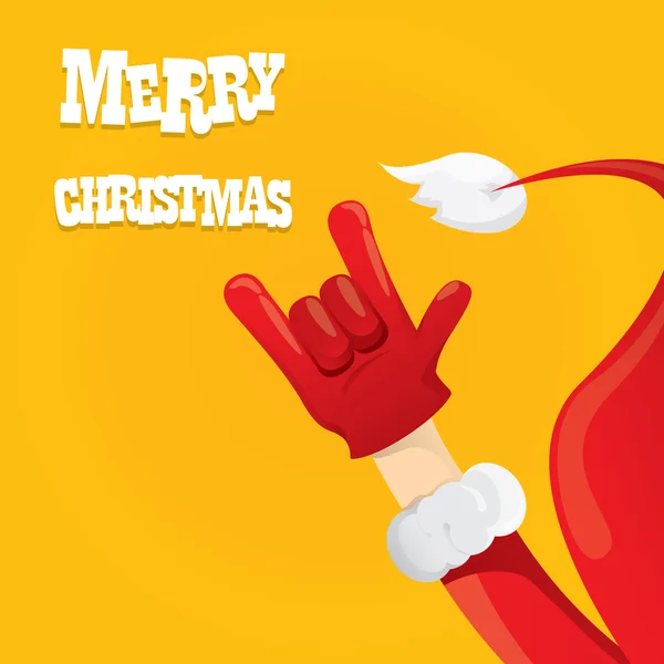 Santa Claus rock n roll gesto icono vector — Vector de stock