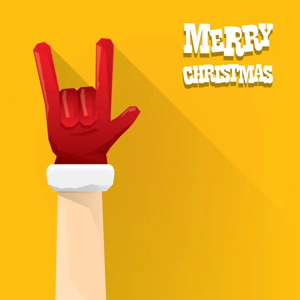 Santa Claus rock n roll gesture icon vector — Stock Vector