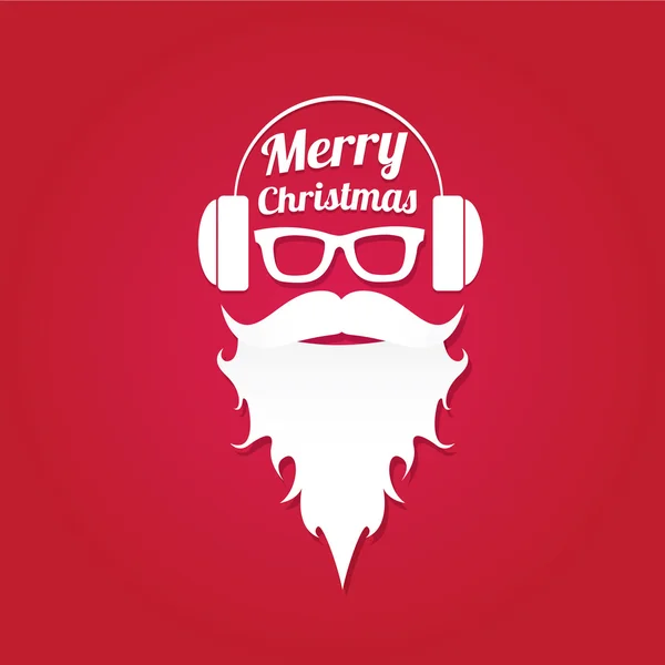 Christmas hipster greeting card — Stock Vector