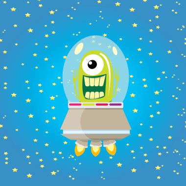 UFO. uzaylı vektör. uçan daire