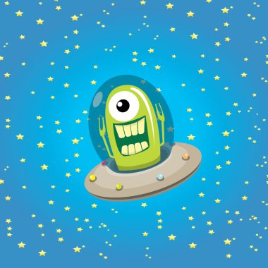 UFO. uzaylı vektör. uçan daire