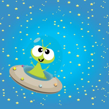 UFO. uzaylı vektör. uçan daire