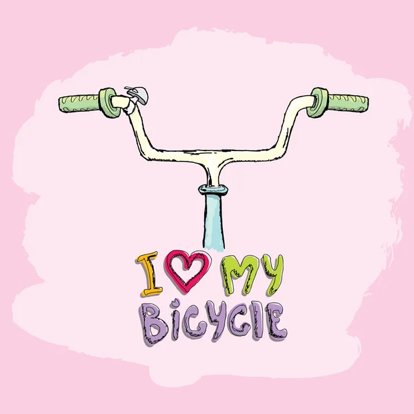 Kocham mój rower koncepcja. — Wektor stockowy