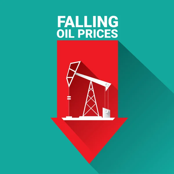 石油价格下调图图。矢量 — 图库矢量图片