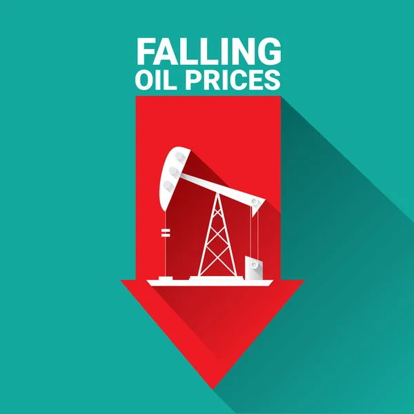 石油价格下调图图。矢量 — 图库矢量图片