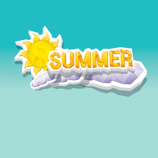 Etiqueta de verano vector. icono de verano con sol . — Vector de stock