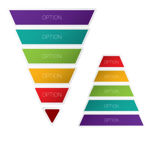 Vector sales funnel — Stock Vector