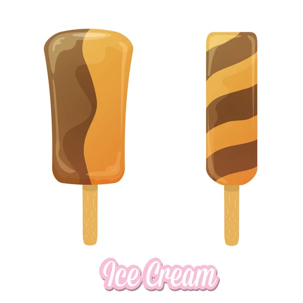 Vector ilustración de sabroso helado — Vector de stock