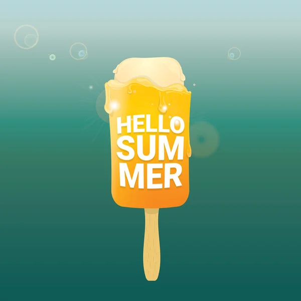 Hallo zomer vector creatief concept achtergrond. — Stockvector