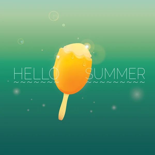 Hello summer vector creative concept background. — Stock Vector