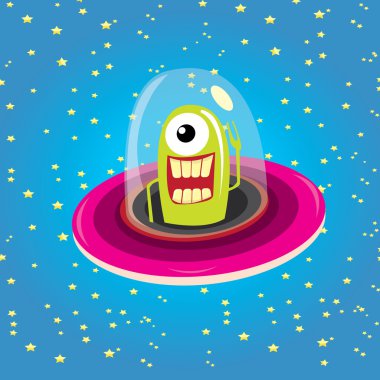 UFO. uzaylı vektör. uçan daire