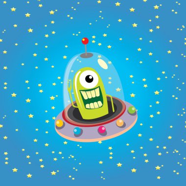 UFO. uzaylı vektör. uçan daire