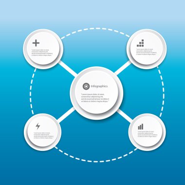 Modern infographics zaman çizelgesi tasarım şablonu