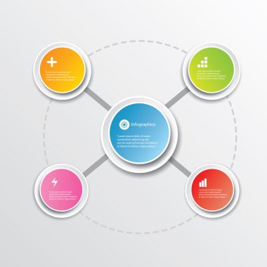 Modern infographics zaman çizelgesi tasarım şablonu