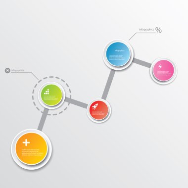 Modern infographics zaman çizelgesi tasarım şablonu