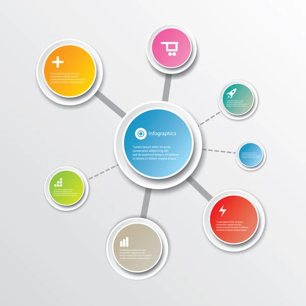 Timeline infografica moderna Modello di progettazione — Vettoriale Stock