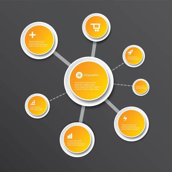 Moderne Infografik Timeline Design-Vorlage — Stockvektor