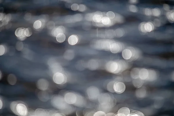 Slunce Třpytící Vodách Středozemního Moře Rozostřené — Stock fotografie