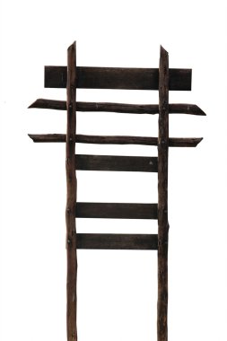 woodpost üzerinde beyaz izole