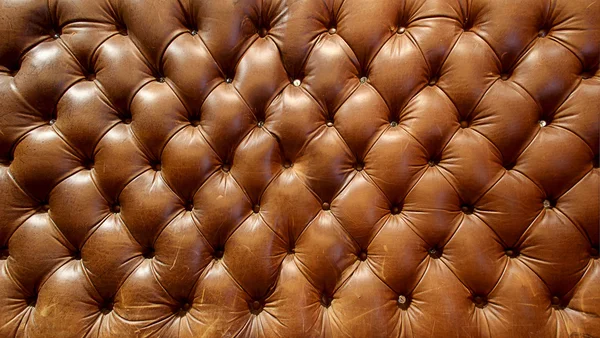 Große braune Ledercouch Textur — Stockfoto