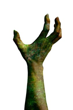 şeytani el beyaz izole