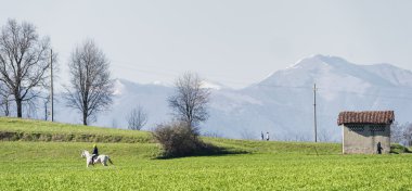 Ülkenin peyzaj Brianza içinde