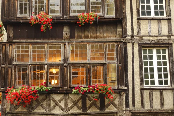 Dinan (Brittany): half-timbered buildings — Stock Photo, Image